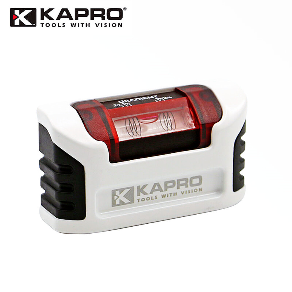 Spirit Level - Kapro 10センチメートルベルトクリップ磁気キャストアルミバブルレベル赤ビジョン高精度建設精神レベルゲージレベリングツール