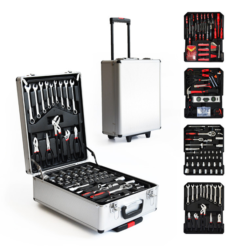 Tool Set - 186ピース アルミケース入り トロリー式 メカニック 自動車修理 ソケットレンチツール