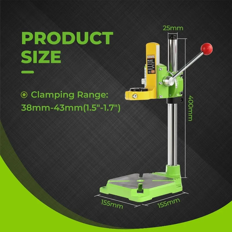 # 卓上ドリルスタンド。60mmの移動範囲を持ち、回転可能な - Drill Press のレビューと価格
