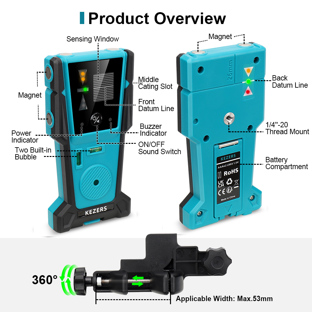 KEZERS -緑色レーザーレベル検出器,KL4D-05G/ - Spirit Level のレビューと価格